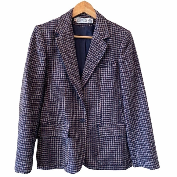 THE VILLAGER Vintage Plaid Wool Single Breasted Blazer Size 10 - Picture 1 of 8